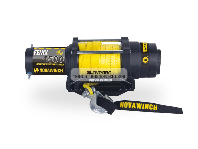 Лебедка на квадроцикл для ATV Fenix 4500 с синтетическим тросом