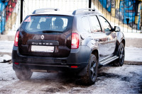 Защита порогов "Эстонец" диаметром 51 мм (ППК) Renault DUSTER с 2012 с алюминиевой площадкой