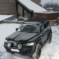 Багажник экспедиционный STC Toyota Land Cruiser 300 ШТОРКА с дальним и задним светом Багажник экспедиционный STC Toyota Land Cruiser 300 ШТОРКА с дальним и задним светом