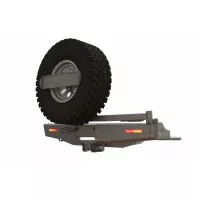 Бампер силовой задний STC Mitsubishi L200 2006-2013 квадрат, лебедка, калитка центр, фонари
