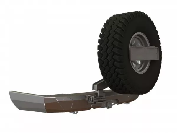 Бампер силовой задний STC для Toyota Land Cruiser Prado 150 2009-2017 квадрат, калитка центр Бампер силовой задний STC для Toyota Land Cruiser Prado 150 2009-2017 квадрат, калитка центр