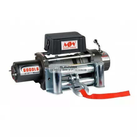 Лебедка электрическая автомобильная Master Winch MW 6000 12V 2720 кг со стальным тросом Лебедка электрическая автомобильная Master Winch MW 6000 12V 2720 кг со стальным тросом