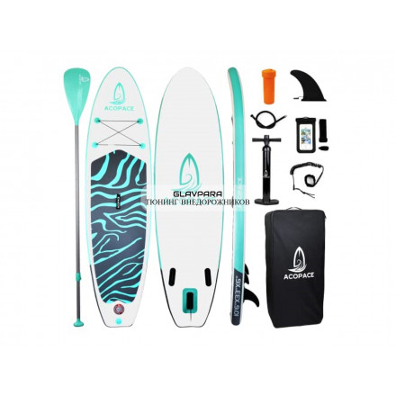 Сапборд надувной Acopace Z03 бело-бирюзовый 320х80х15 см Сапборд надувной Acopace Z03 бело-бирюзовый 320х80х15 см