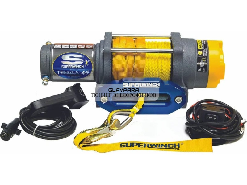 Лебёдка для квадроцикла снегохода Superwinch TERRA 45 12В 4500 lbs 2100 кг синтетический трос Лебёдка для квадроцикла снегохода Superwinch TERRA 45 12В 4500 lbs 2100 кг синтетический трос
