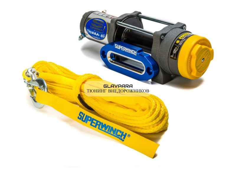 Лебёдка для квадроцикла снегохода Superwinch TERRA 45 12В 4500 lbs 2100 кг синтетический трос Лебёдка для квадроцикла снегохода Superwinch TERRA 45 12В 4500 lbs 2100 кг синтетический трос