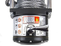 Лебедка электрическая 12V Electric Winch 12000lbs / 5443 кг IP66 стальной трос 8,5х15 (влагозащита, радиоуправление)