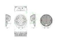 Светодиодная фара Aurora ALO-R-5-C10K 63W комбинированного света Светодиодная фара Aurora ALO-R-5-C10K 63W комбинированного света