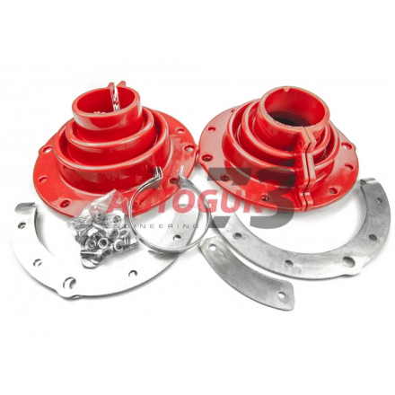 Пыльник поворотного кулака н/о УАЗ на редукторные (военные мосты) Красный Полиуретан (2 шт к-т)