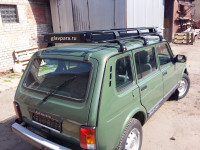 Багажник экспедиционный ЕВРОДЕТАЛЬ для ВАЗ 2131 Нива (5 дверей) с сеткой