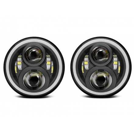 Фара светодиодная P030 головного света на УАЗ, Нива и др (комплект 2 шт) 60W Фара светодиодная P030 головного света на УАЗ, Нива и др (комплект 2 шт) 60W