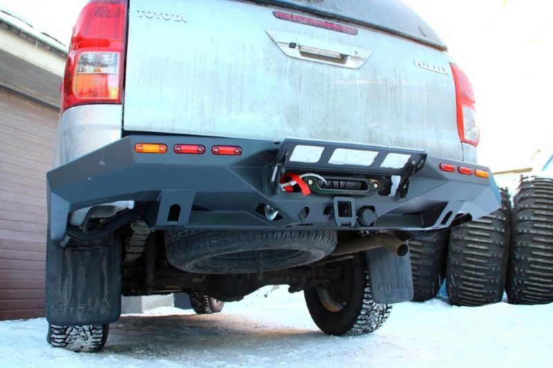 Силовой бампер задний АМЗ для Toyota Hilux 2020-2021