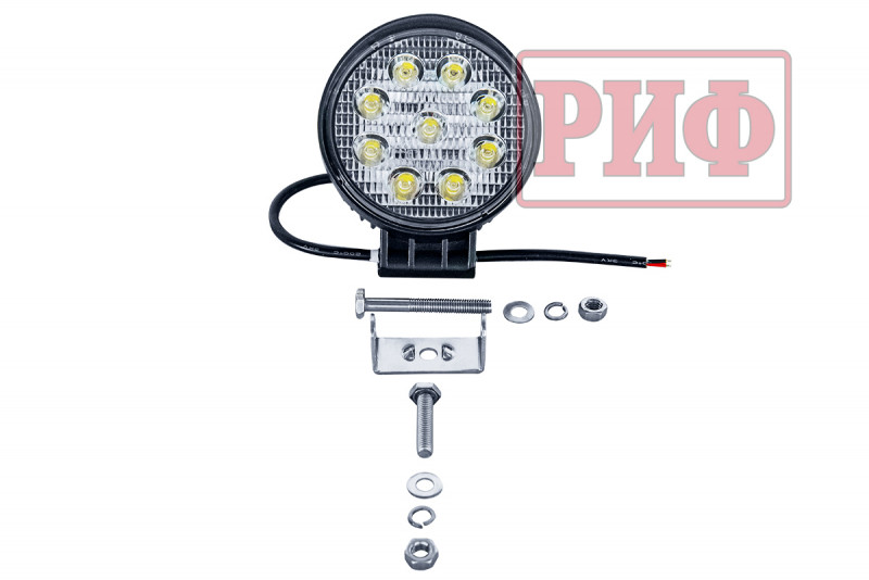 Светодиодная фара рабочего света РИФ D114 мм 27W Светодиодная фара рабочего света РИФ D114 мм 27W