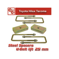Проставки 25 мм и стремянки рессора-мост Tuning4WD для Toyota Hilux 1997-2015, Tacoma 2004-2022