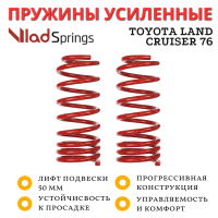 Пружины Vlad Springs передние Toyota Land Cruiser 76 2 дюйма комфорт