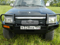Бампер передний силовой Torque 4x4 для Toyota Hilux Surf 130 с площадкой под лебедку