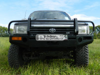 Бампер передний силовой Torque 4x4 для Toyota Hilux Surf 130 с площадкой под лебедку