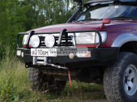 Бампер передний силовой Torque 4x4 для Toyota Hilux Surf 185 с площадкой под лебедку