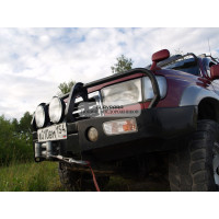 Бампер передний силовой Torque 4x4 для Toyota Hilux Surf 185 с площадкой под лебедку