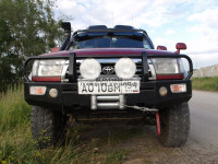 Бампер передний силовой Torque 4x4 для Toyota Hilux Surf 185 с площадкой под лебедку