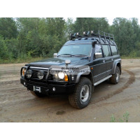 Бампер передний силовой Torque 4x4 для Nissan Patrol Y60 с площадкой под лебедку / под штатную лебедку