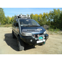 Бампер передний силовой Torque 4x4 для Mitsubishi Delica с площадкой под лебедку