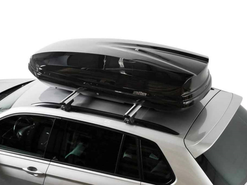 Автомобильный бокс Koffer 1980х820х450 черный глянец (duo open) 480л Автомобильный бокс Koffer 1980х820х450 черный глянец (duo open) 480л