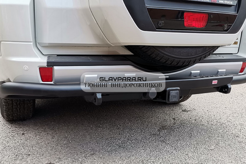 Бампер РИФ силовой задний Mitsubishi Pajero IV c квадратом под фаркоп Бампер РИФ силовой задний Mitsubishi Pajero IV c квадратом под фаркоп