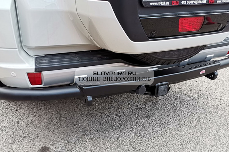 Бампер РИФ силовой задний Mitsubishi Pajero IV c квадратом под фаркоп Бампер РИФ силовой задний Mitsubishi Pajero IV c квадратом под фаркоп