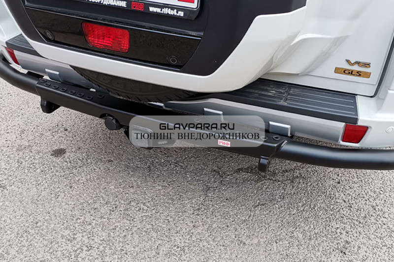 Бампер РИФ силовой задний Mitsubishi Pajero IV c квадратом под фаркоп Бампер РИФ силовой задний Mitsubishi Pajero IV c квадратом под фаркоп