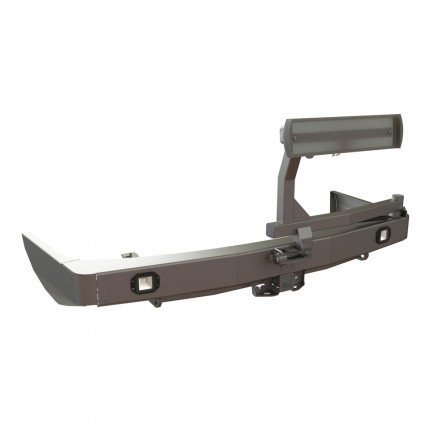 Бампер задний Nissan Patrol Y62 2010-2014 калитка центр, фары заднего хода/ПТФ