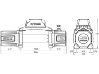 Лебедка электрическая Superwinch SX12SR 12В 12000 lbs 5443 кг с синтетическим тросом