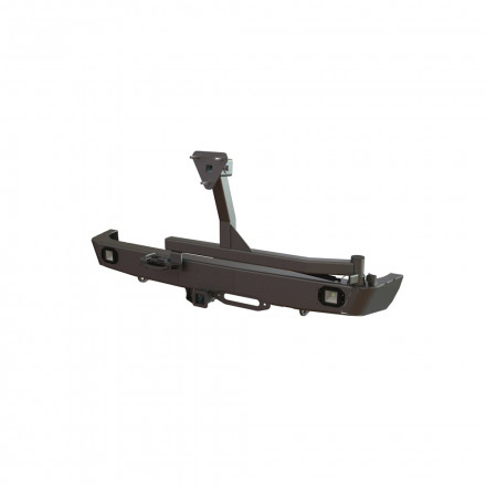 Бампер задний Toyota Land Cruiser Prado 120 лебедка, калитка справа, фары заднего хода/ПТФ