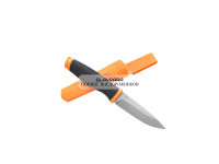 Нож GANZO G806, длина клинка 98 мм, черный c оранжевым