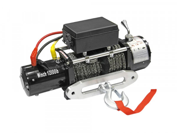 Лебедка электрическая 24V Electric Winch 12000lbs / 5443 кг IP66 синтетическим тросом