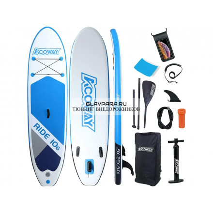 Надувная доска для SUP (САП) серфинга 320*80*15 A02 ACOWAY однослойная, 3 плавника Надувная доска для SUP (САП) серфинга 320*80*15 A02 ACOWAY однослойная, 3 плавника