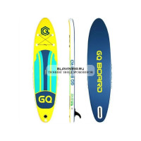 Надувная доска для SUP (САП) серфинга 335*81*15 GQ BOARD синяя/желтая 1 плавник, однослойная 