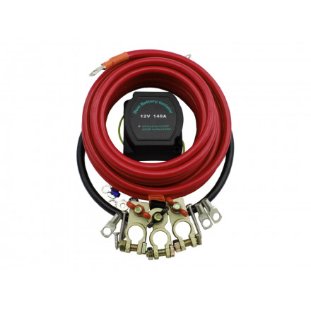 Устройство развязки аккумуляторов redBTR 12В, 140А (полный установочный комплект) Устройство развязки аккумуляторов redBTR 12В, 140А (полный установочный комплект)