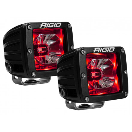 Светодиодные фары RIGID Radiance POD с красной подсветкой корпуса