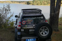 Багажник экспедиционный аэродинамический алюминиевый KDT для Toyota Land Cruiser Prado 150
