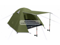 Палатка Naturehike P-Series 2-местная, алюминиевый каркас, темно-зеленый