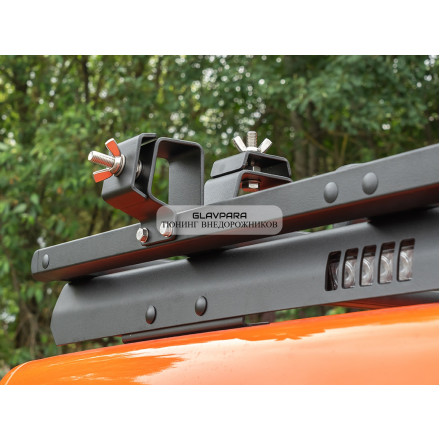 Кронштейны для бокового крепления домкрата Hi-Jack к алюминиевому багажнику (платформе) РИФ