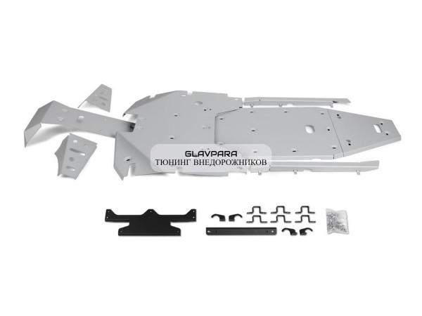Комплект алюминиевой защиты днища RIVAL для CFmoto Zforce 1000 Sport (2020-2023) + комплект крепежа