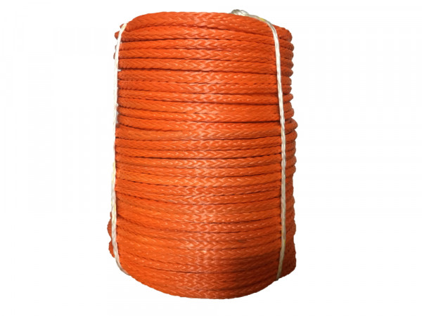 Трос для лебедки синтетический 8мм*100 метров (оранжевый)