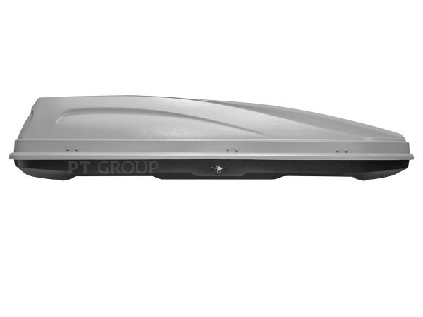 Автобокс-багажник на крышу аэродинамический "Active L" двустороннее открывание 650 литров (серый)