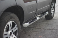 Защита порогов с накладками диаметром 63 мм (ППК) Chevrolet NIVA с 2009