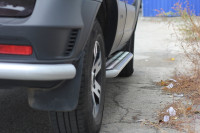 Защита порогов с алюминиевой площадкой диаметром 51 мм (ППК) Chevrolet NIVA с 2009