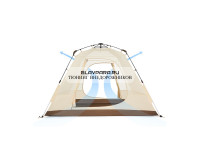 Палатка Naturehike Ango 3-местная, быстросборная, бежевая
