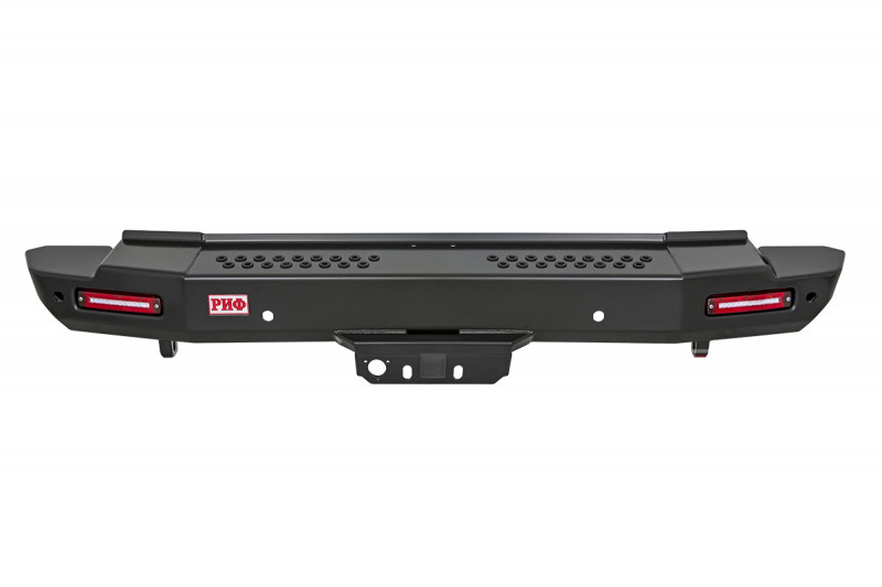 Бампер РИФ силовой задний Toyota Land Cruiser 200 2012-2015 с квадратом под фаркоп и фонарями Бампер РИФ силовой задний Toyota Land Cruiser 200 2012-2015 с квадратом под фаркоп и фонарями