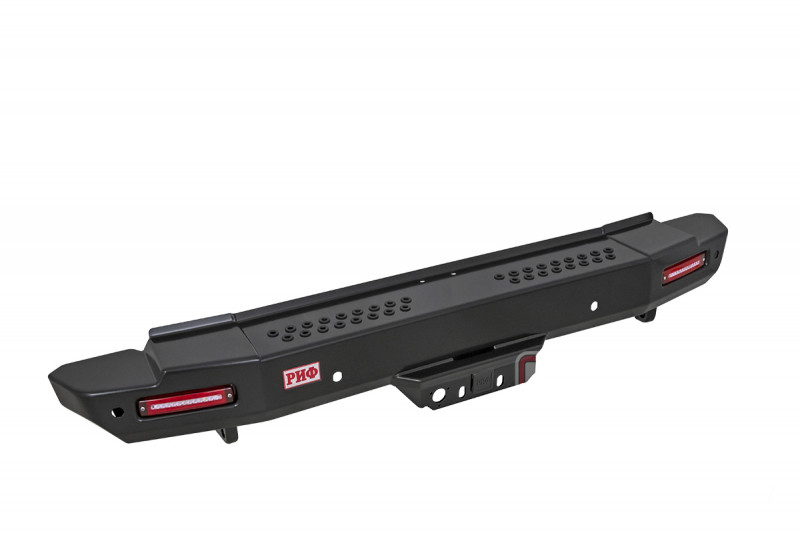 Бампер РИФ силовой задний Toyota Land Cruiser 200 2012-2015 с квадратом под фаркоп и фонарями Бампер РИФ силовой задний Toyota Land Cruiser 200 2012-2015 с квадратом под фаркоп и фонарями