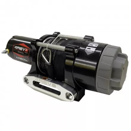 Лебёдка 4Revo AX‑2500S для квадроцикла/снегохода 12V, 2500 lb, синтетический трос